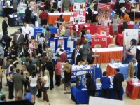 People Attending a College Career Fair