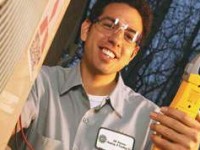 Male HVAC Technician on The Job