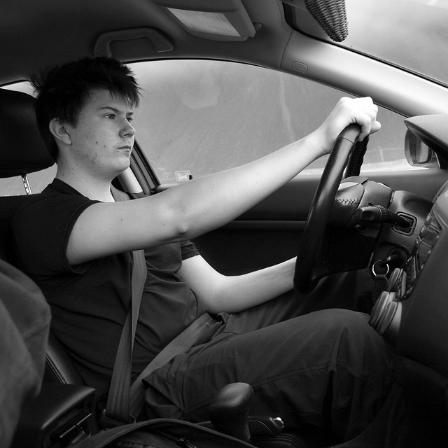 Student Driving to College