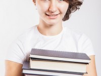Smiling Female College Student