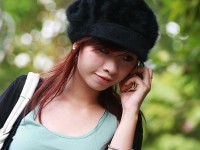 Female Student on Smart Phone