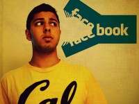 College Student with Facebook Logo