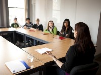 Teacher in Classroom with Students