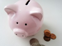 Piggy Bank with Coins