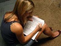 Student Filling Out Job Application