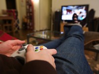 Student Playing Video Game
