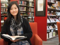 Student in Library